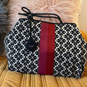 Spade Flower Jacquard Stripe Everything Large Tote